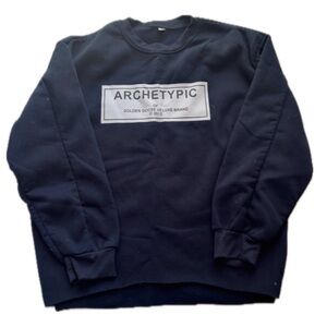 Golden Goose “Archetypic” navy cropped crew neck